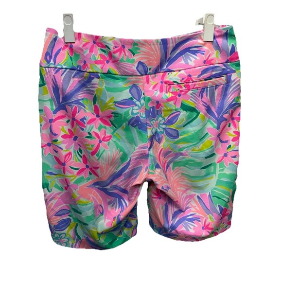 Lilly Pulitzer Luxletic Reid Pull On Golf Shorts Women 6 Calla Lilly Pink Resort - Picture 2 of 10